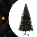  Juletre med 300 LED med stativ Svart 240 cm PVC