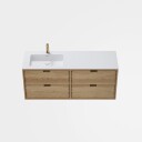 CPH Tapwork Soho 140L   MKIII fingertappede skap i naturlig eik inkl. Mathvid SolidTec® vask