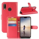 Huawei P20 Lite Lommebok-deksel med Magnetisk Lukning Rød