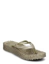 Ilse Jacobsen Flip Flops On Platform Sole Gold 41