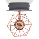  Vegglampe 2 stk E14 svart og kobber