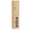 vidaXL Highboard sonoma eik 34,5x34x180 cm konstruert tre 8720845497866