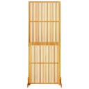 vidaXL Personvernsvegg Brun 79,5 x 50 x 200 cm Solid akasietre