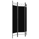 vidaXL Romdeler 3 paneler svart 120x180 cm
