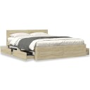  Sengeramme med hodegavl sonoma eik 150x200 cm konstruert tre 8721102855610