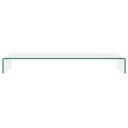 vidaXL TV-benk glass klar 100x30x13 cm