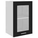 vidaXL Hengende skap glass svart 40x31x60 cm sponplate