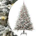  Kunstig forhåndsbelyst juletre med kule sett grønn 240 cm