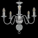 vidaXL Lysekrone s?lv 5 x E14 lysp?rer