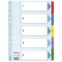 Register Esselte Mylar A4 1-5 flerfarget