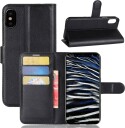 INCOVER iPhone X/XS Litchi Flip Deksel m. Kortholder - Svart