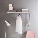 Essem Design Nostalgi Påbyggingsdel Til Hattehylle / Skohylle Aluminium / Hvit