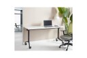 Hopfällbart skrivbord Beliani Cavi Ljus trä/svart 120x60x75 cm White\|\|Black 160x60x75 cm  