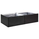 vidaXL Plantekasse svart 157x80x40 cm polyrotting