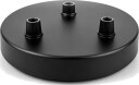 Ledlife Baldakin i sort   Ø12cm høyde 2,5cm 3 hull takrosett