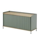 Muuto Enfold skjenk 124 x 45 cm    oiled oak Dusty Green