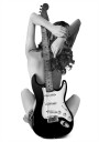 Lady And The Strat Poster Plakat / 30x40cm