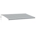 Automatisk uttrekkbart markise antrasitt og hvit 600x350 cm