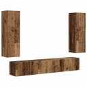  TV benksett Veggmontert 3 pcs Gammelt tre Konstruert tre