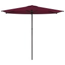 vidaXL Hageparasol 270 x 270 cm Polyester Rektangulær Bordeaux Rød