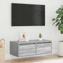  TV-benk med LED-lys grå sonoma 75x35,5x25 cm 8721158663474