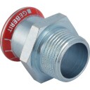 Geberit Overgangsmuffe med utvendig gjenge 12mm x 10mm galvanisert stål