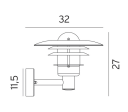 Larvik Vegglampe 690 Sort