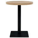  Bistrobord MDF og stål rund 60x75 cm eikefarge 245612