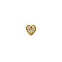 Stine A Jewelry Petit J"adore Earring Gullfarge Hvit