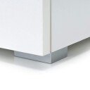 Hvit bokhylle med 5 etasjer – justerbare hyller 190x60x28cm