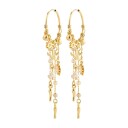 Pilgrim Prism Hoop Earrings Gold Plated Gold ONE SIZE