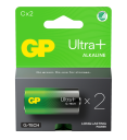 GP Ultra+ Alkalisk batteri C - 2pk - LR14 - 1,5V