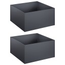 vidaXL Hageblomsterpotte 2 stk. Antrasitt 60 x 60 x 30 cm
