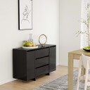 vidaXL Skjenk med 3 skuffer svart 120x41x75 cm sponplate