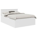  Sengestamme med hodegjerde Hvit 160 x 200 cm Konstruert tre