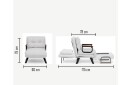 Alfredton Teddy Sovesofa - Cream