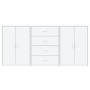  Skjenker 3 stk hvit 60x31x84 cm konstruert tre