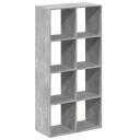 Romdeler bokhylle betonggrå 69,5x29x137,5 cm konstruert tre