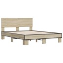  Sengeramme sonoma eik 135x190 cm konstruert tre og metall 8721102615047