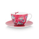 PIP Studio Flower Festival cappucinokopp 2-pakning, rosa
