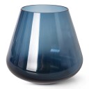 Magnor Rocks Håndlaget Lysestake/Vase 12 cm Blå Glass