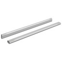vidaXL Klesslanger 2 pcs sølv 472 x 15 x 29 mm Aluminium Legering