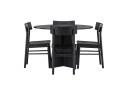 Venture Home Bootcut Spisegruppe + 4 stoler Rund Svart