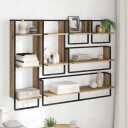  Vegghyllesett 6 pcs Artisan Eik 100 x 25 x 30 cm Konstruert tre