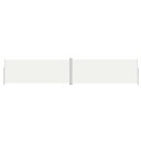 vidaXL Uttrekkbar sidemarkise 200x1000 cm kremhvit