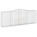 vidaXL Gabionkurver buede 8 stk 400x50x140/160 cm galvanisert jern