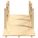 vidaXL Hagebro med kjettingrekkverk 150x67x56 cm heltre gran