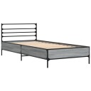  Sengeramme grå sonoma 100x200 cm konstruert tre og metall 8721102445682