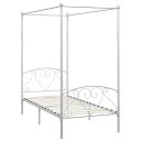 vidaXL Himmelsengeramme hvit metall 120x200 cm