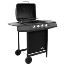 Gassgrill med 4 brennere Svart